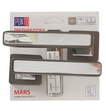 Ручка раздельная Punto (Пунто) MARS QR/HD GR/CP-23 графит/хром - фото