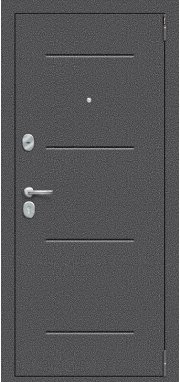 Входная дверь el'Porta R 104.П50 IMP-6 Антик Серебро/Graphite Art - миниатюра фото