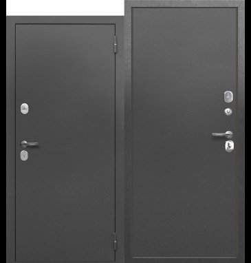 Входная дверь Ferroni Гарда 7 см металл/металл Букле графит - фото