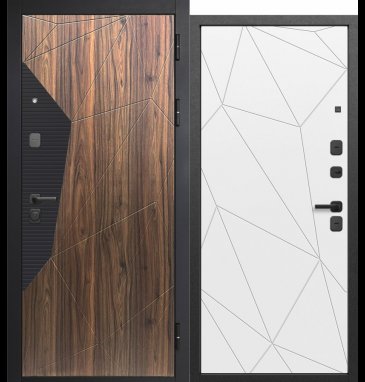 Входная дверь Ferroni Геометрия Эмалит Белый  - фото