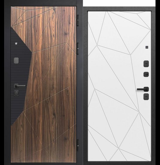 Входная дверь Ferroni Геометрия Эмалит Белый  - фото