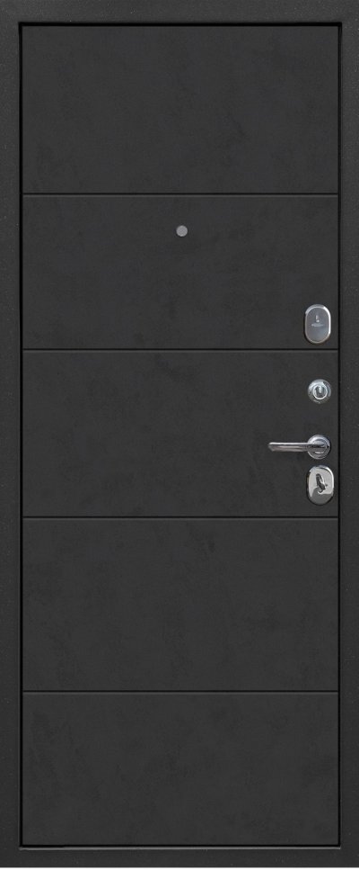 Дверь Ferroni 7.5 Гарда Букле черный Бетон графит - фото