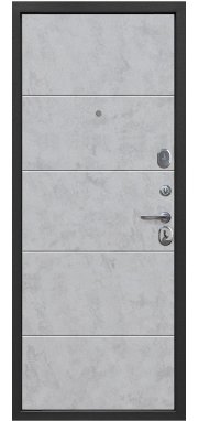 Дверь Ferroni 7.5 Гарда Букле черный Бетон снежный - миниатюра фото