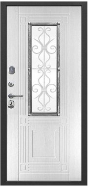 Входная дверь Ferroni 7,5 см Венеция Серебро Белый ясень - миниатюра фото