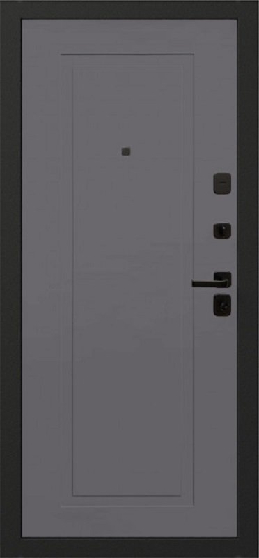 Входная дверь Oiko Acoustic Art Black/Marble/K1 Софт серый - фото