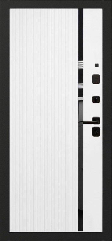 Входная дверь Oiko Acoustic Grafika-1 Grey Soft/Art Софт белый - фото