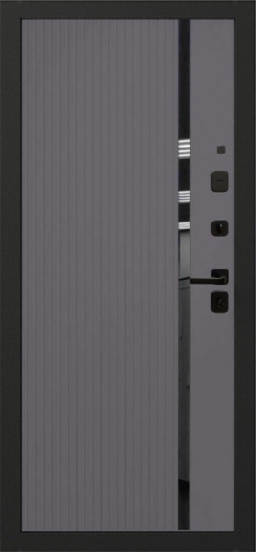 Входная дверь Oiko Acoustic Grafika-1 Grey Soft/Art Софт серый - фото