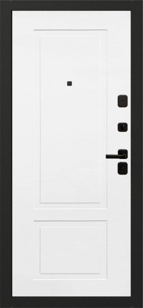 Входная дверь Oiko Acoustic Grafika-1 Grey Soft/K2 Софт белый - фото