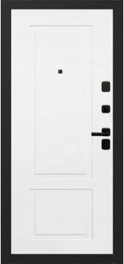 Входная дверь Oiko Acoustic Grafika-2 Grafit Wood/K2 Софт белый - миниатюра фото