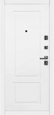 Входная дверь Oiko Acoustic Grafika-2 White/K2 Софт белый - миниатюра фото
