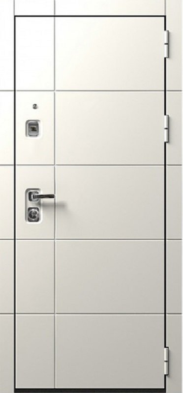 Входная дверь Oiko Acoustic Grafika-2 White/Reflex Софт белый - фото