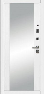 Входная дверь Oiko Acoustic Grafika-2 White/Reflex Софт белый - миниатюра фото