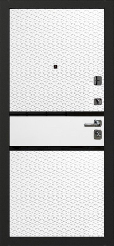 Входная дверь Oiko Acoustic K2 Grey Soft/Grafika Софт белый - фото