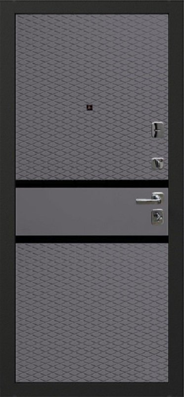 Входная дверь Oiko Acoustic K2 Grey Soft/Grafika Софт серый - фото