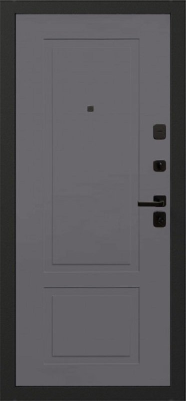 Входная дверь Oiko Acoustic Art Black/K2 Софт серый - фото