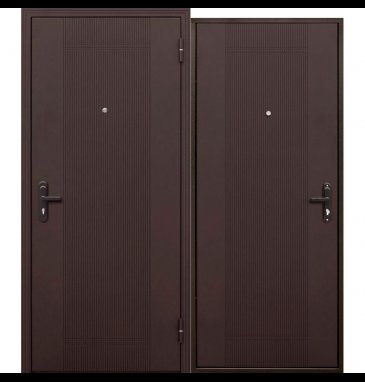 Входная дверь Цитадель 5 см мет/мет Штамп Антик - фото