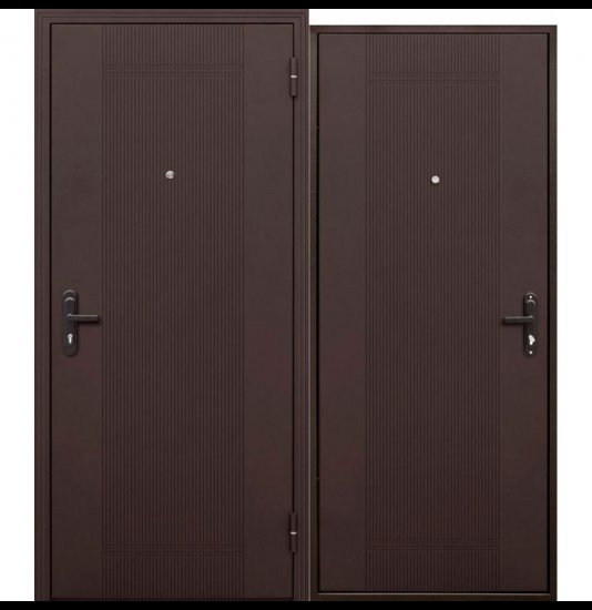 Входная дверь Цитадель 5 см мет/мет Штамп Антик - фото