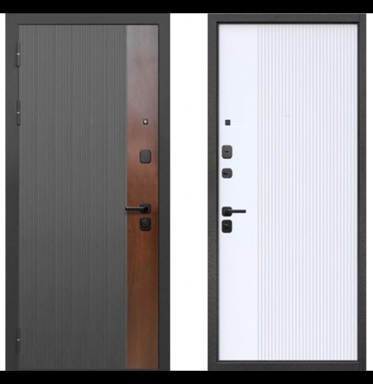 Входная дверь Цитадель 9 см Вертикаль Белая - фото