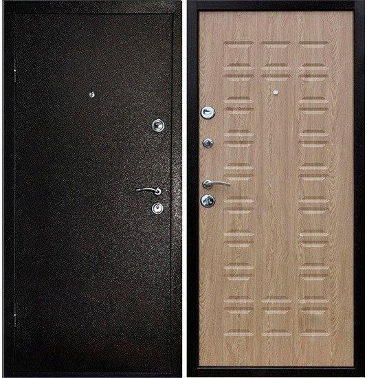 Входная дверь Цитадель Йошкар Ель Карпатская, Венге, Золотистый дуб - миниатюра фото